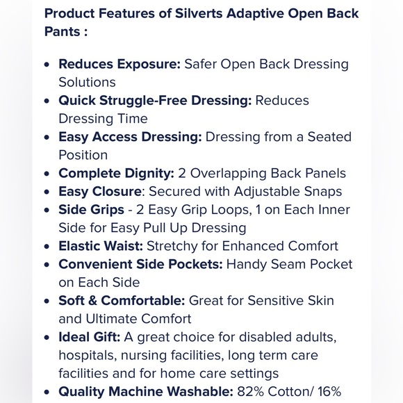 Silvert’s Open Back Adaptive Wheelchair Pull On Denim Jeans Pants Women’s Sz XL - Picture 15 of 16